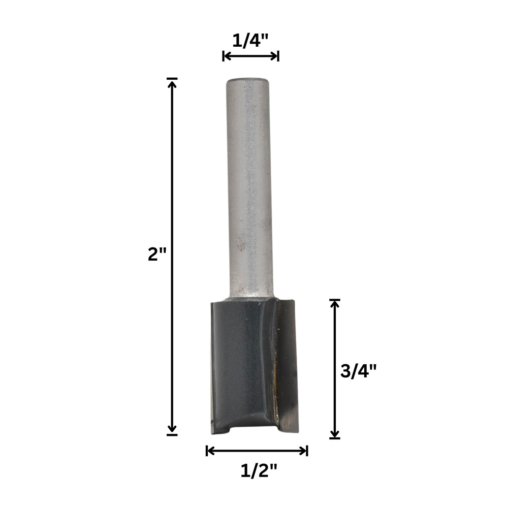 1/2" Straight Bit,Down Shear Cut