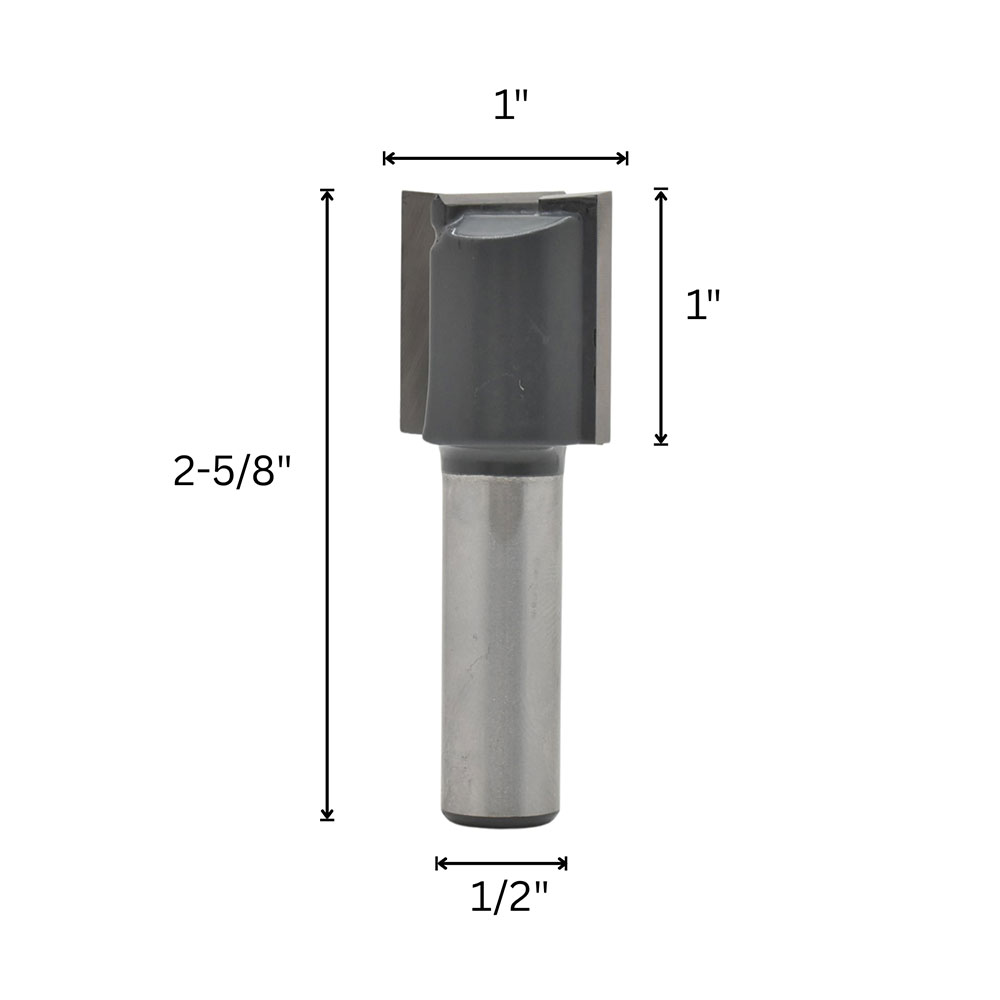 1" Straight Bit, 1/2" Shank