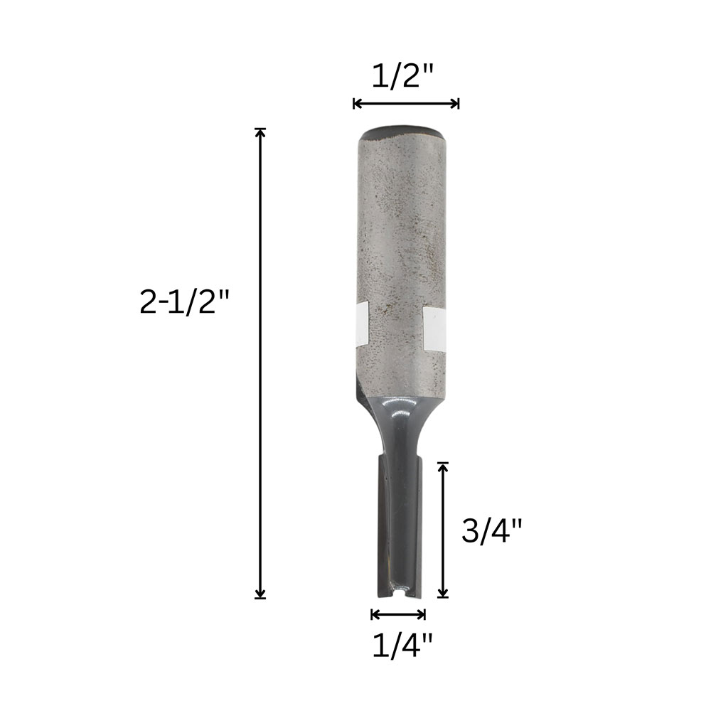 1/4" Straight Bit, Down Shear Cut
