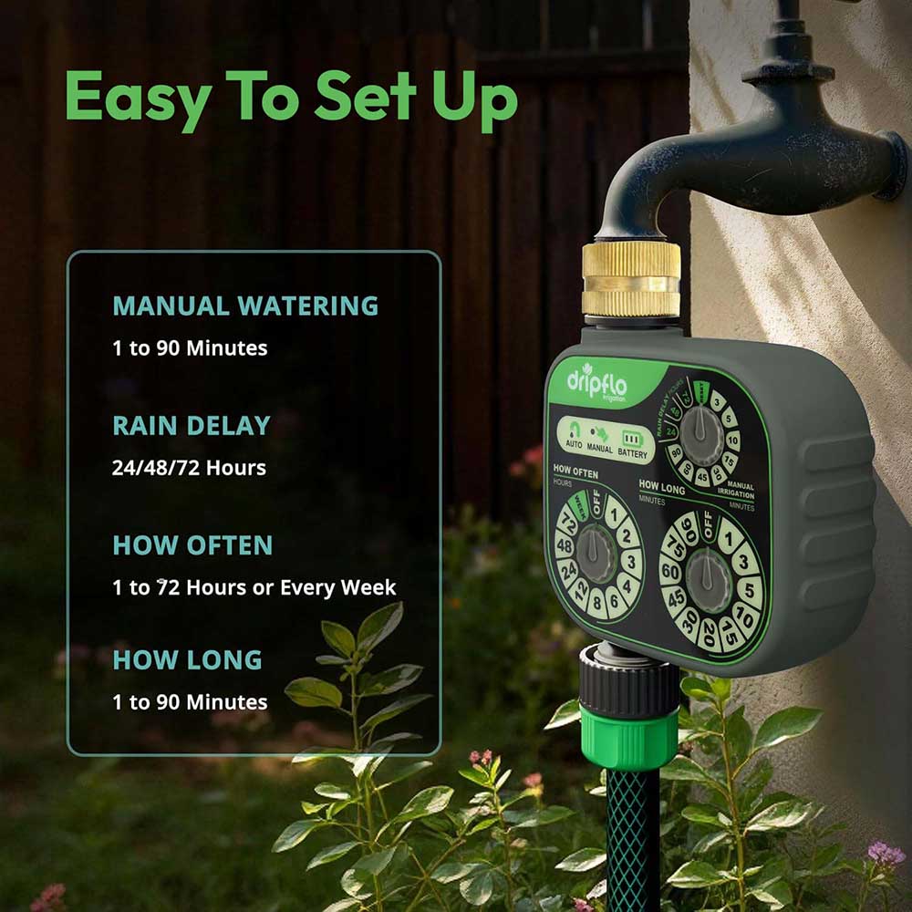 3-Dial Analog Water Timer for Drip Irrigation