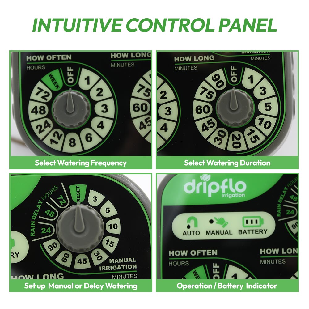 3-Dial Analog Water Timer for Drip Irrigation