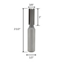 3/8" Straight Bit, 1/2" Shank