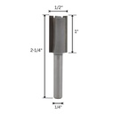 1/2" Straight Bit, 1/4" Shank