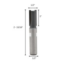 1/2" Straight Bit,Down Shear Cut