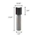 21/32" Straight Bit, 1/2"Shank C