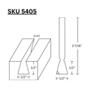 1/2" Dovetail (14 deg.) Bit