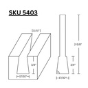 17/32" Dovetail (7 deg.) Bit C