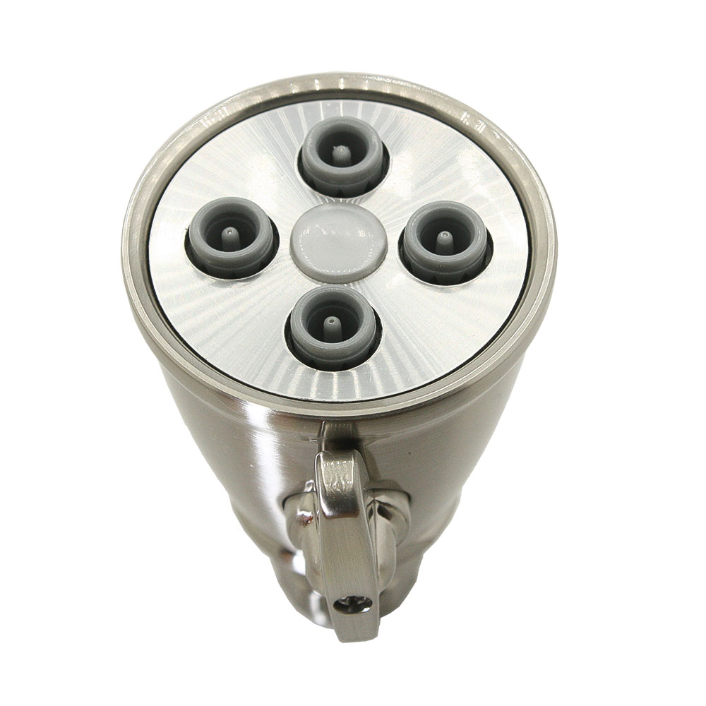 5784-T 4-Jet Adjustable Spray Brass Shower Head - Brushed Nickel