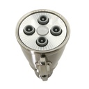 5784-T 4-Jet Adjustable Spray Brass Shower Head - Brushed Nickel