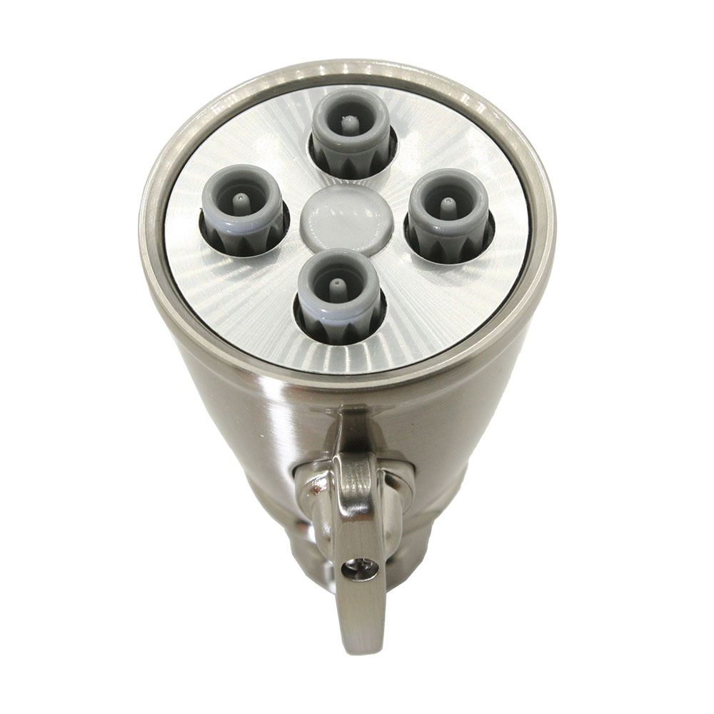 5784-T 4-Jet Adjustable Spray Brass Shower Head - Brushed Nickel