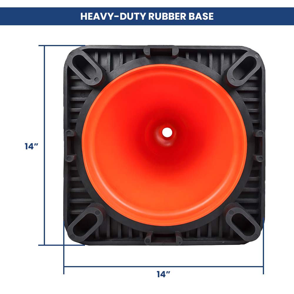 28" PVC 10lbs Traffic Cone with Reflective Tape - Orange