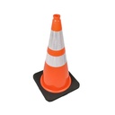 28" PVC 10lbs Traffic Cone with Reflective Tape - Orange
