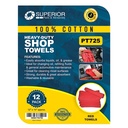 Red Shop Towel 12" x 14" - 100% cotton 12pc/pk - W03