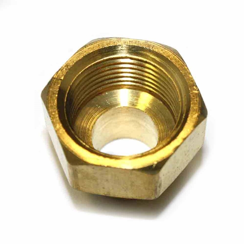 1/2" MPT x 3/4" FPT Brass Hex Bushing Reducer - Single Display Pack - W03