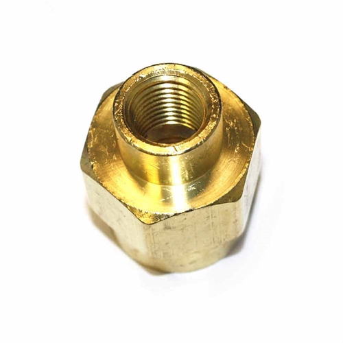 1/4" FPT x 1/2" FPT Brass Female Coupling Reducer - Single Display Pack - W02
