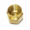 1/4" FPT x 1/2" FPT Brass Female Coupling Reducer - 50 Bulk Pack - W03