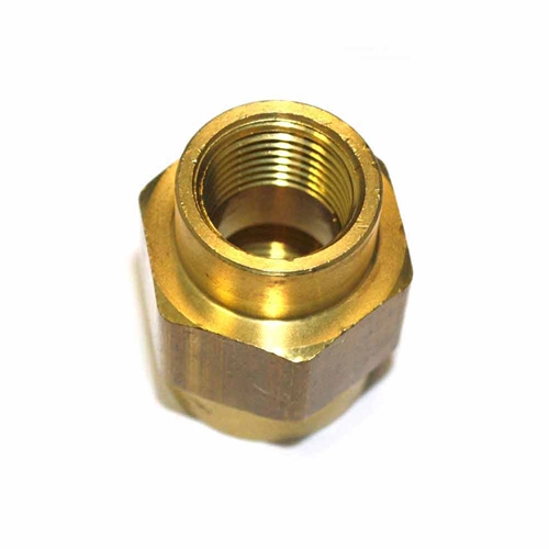 3/8" FPT x 1/2" FPT Brass Female Coupling - Six Display Pack - W02