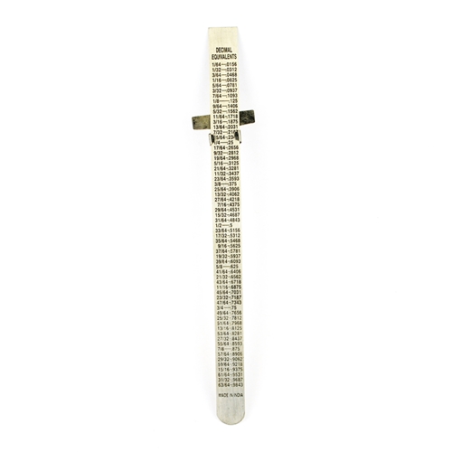6" STAINLESS STEEL POCKET RULER 1/64 1/32 Scales Decimal Conversion Chart Rulers (ASR2541) - W02