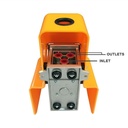 1/4" NPT 2 Position, 3 Port Foot Valve with Protective Shield and Internal Lock
 - W02