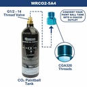Adapter to convert a CO2 tank with CGA320 outlet into a Paintball Tank G1/2-14 Oring /Pin Valve  - W04