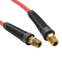 1/4" 25 ft long w/1/4" NPT Swivel Fittings, Recoil Red PU Hose - W02
