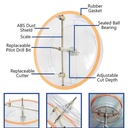 Adjustable Hole Saw 1.5 inches to 11.8 inches (40mm-300mm) Kit    (CIR-300K) - W07