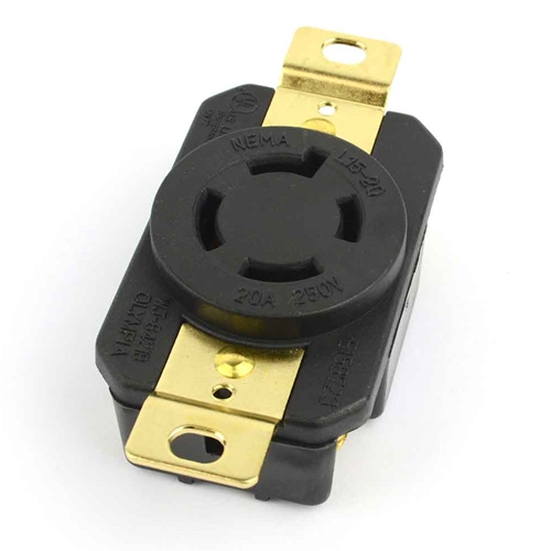 Twist Lock Female Receptacle 4-Wire 20A 250V NEMA L15-20R - W02