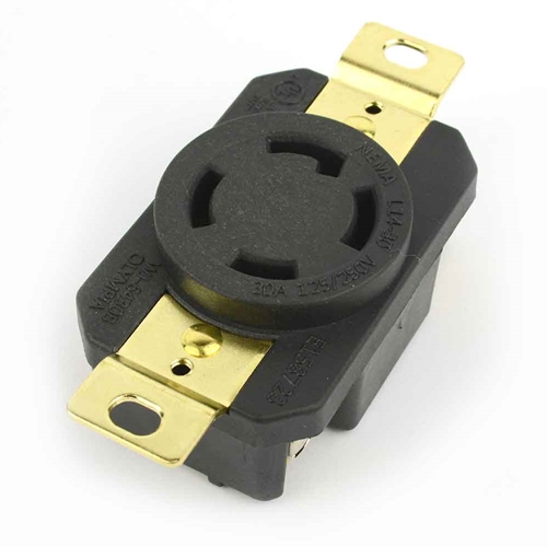 Twist  Lock Female Receptacle 4-Wire 30A 125/250V NEMA L14-30R - W02