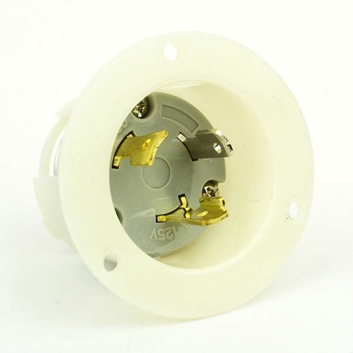 Twist Lock Flange Plug 2-Pole 3-Wire 30A 125V NEMA L5-30P - W02