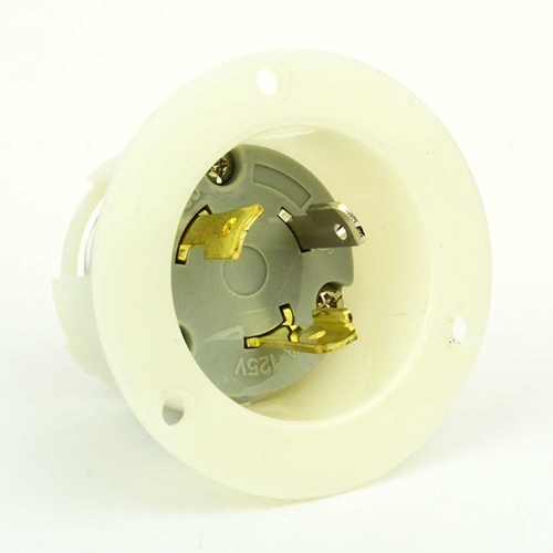 Twist Lock Flange Plug 2-Pole 3-Wire 30A 250V NEMA L6-30P - W02