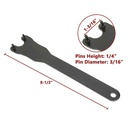 Aftermarket Lock Nut Wrench - Compatible with Bosch 1607950052, Superior Electric G710 & LN5811 - W02