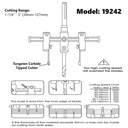 Adjustable Hole Saw 1.5 inches to 4.7 inches (40mm-120mm)  (CIR-2) - W05