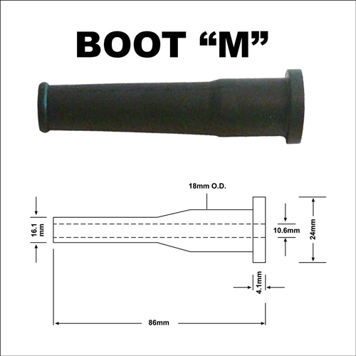 Cord Protector Strain Relief Rubber Boot fits 12/3, 14/3 AWG Electrical Cords / 10 pk - W02