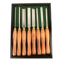 8pc Turning Tool Set Wood Box. - W02