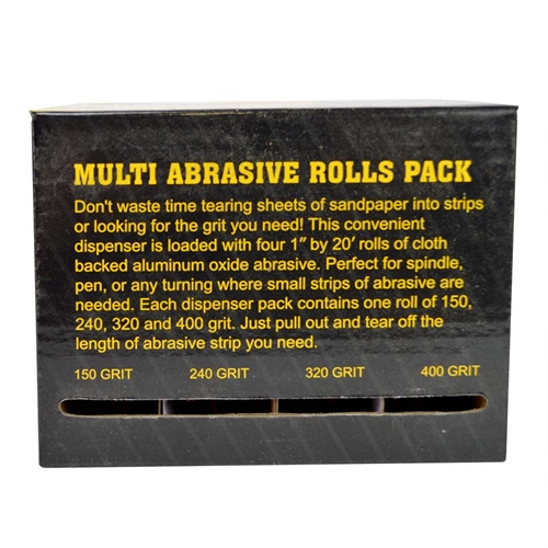 Abrasive Sanding Rolls Dispenser Box Includes Assorted 4 Grits 150/240/320/400 - W04