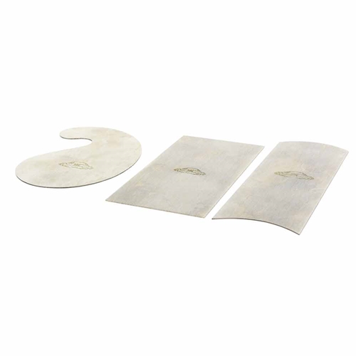 2-1/2" x 5" Cabinet Scraper (Gooseneck, Rectangular & Curved) - Set of 3 - W02
