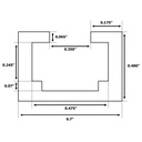 24" Small Aluminum T-Track - W02