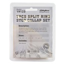 7pc. Split Ring Stop Collars - W03