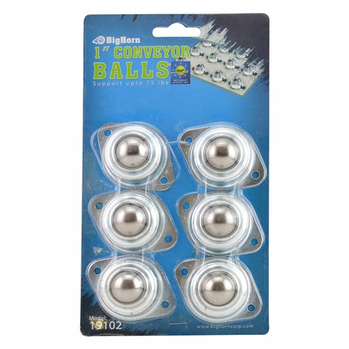 Heavy-Duty 1" Conveyor Roller Ball Transfer Bearings, Set of 6 (28505) - W03