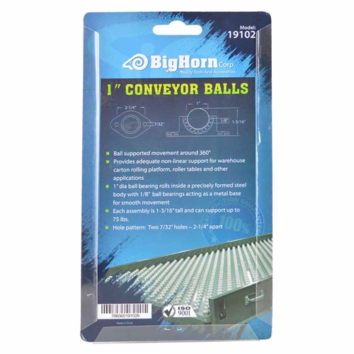 Heavy-Duty 1" Conveyor Roller Ball Transfer Bearings, Set of 6 (28505) - W04