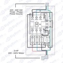 3ph 220-240v 3hp 8-12 amp Magnetic Switch (SW90-33) - W03
