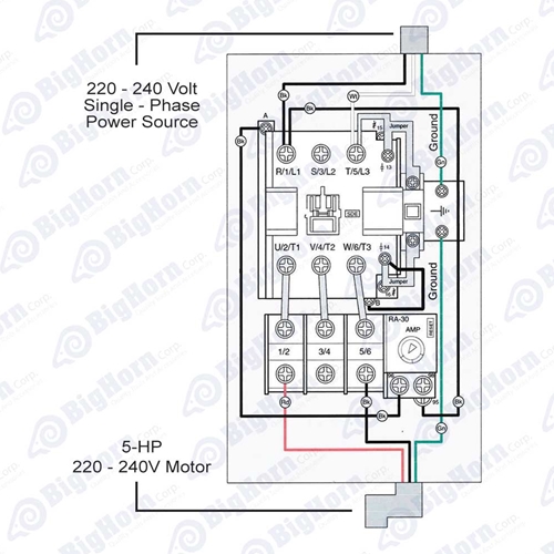 1ph 220-240 5hp 22-34 amp Magnetic Switch (SW90-25) - W03