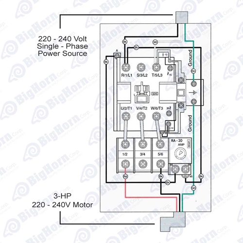 1ph 220-240v 3hp 18-26 amp Magnetic Switch (SW90-23) - W06