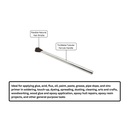 1/2"  Width  Flexible Natural hair Bristle Tin/Metal Tubular Ferrule Handle Acid/Flux Brushes -  (Qty - 144) - W02