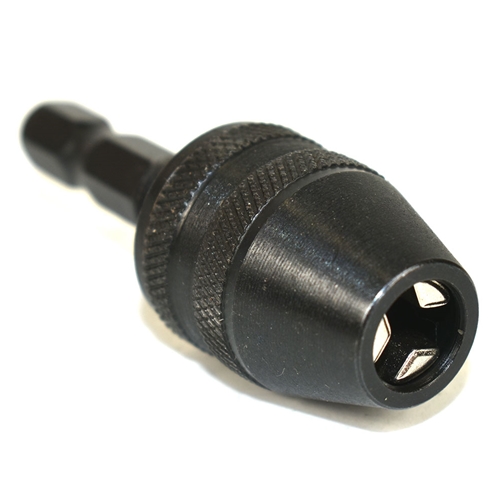 Mini (1/32" to 5/32") Keyless Drill Chuck with 1/4" Quick-Change Hex Shank Adapter - W02