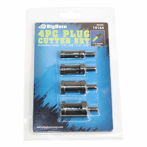 Plug Cutter Set 4pcs Round Shank - W03