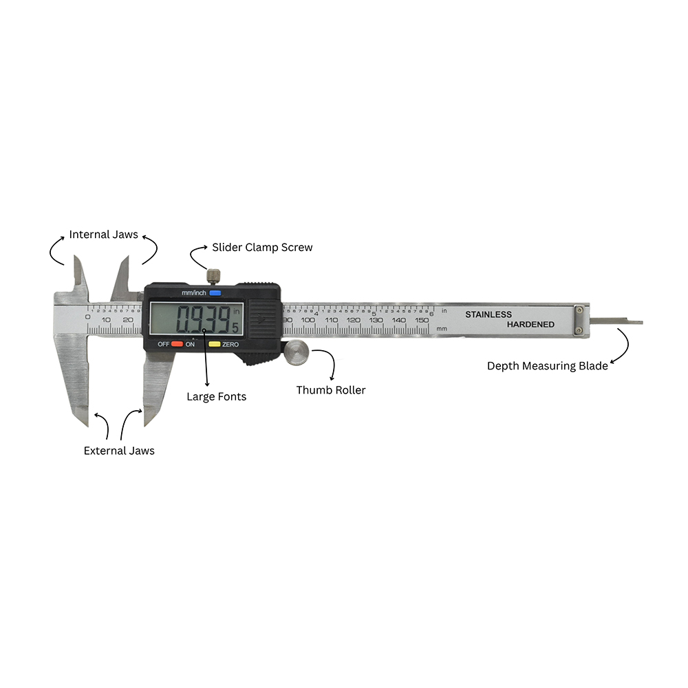6" Digital Caliper (302B-02) - W03