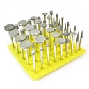 50pcs 1/8" Shank x 1-3/4" Diamond Coated Mounted Points - Large - W04