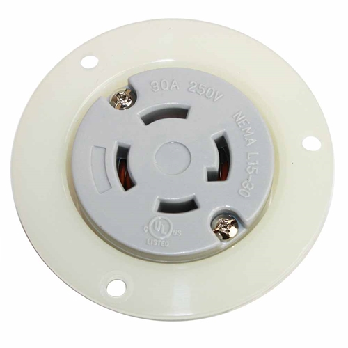 Twist Lock Receptacle Flange 3-Pole 4-Wire 30A 250V NEMA L15-30R - W02