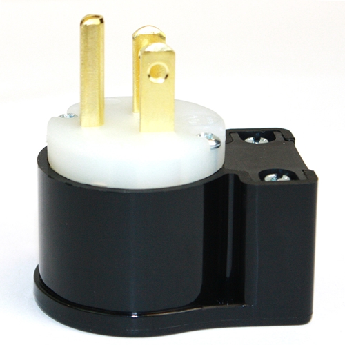 15A-125V 3-Blade NEMA 5-15P Straight Industrial Angle Electrical Plug - W03